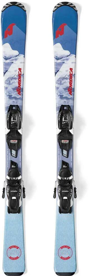 Nordica Little Belle FDT Laskettelusukset + Siteet, Sininen 100 cm