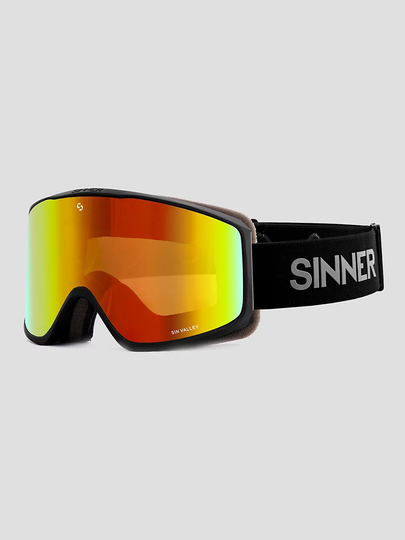 Sinner Sin Valley Matte Black (+Bonus Lens) Goggle musta