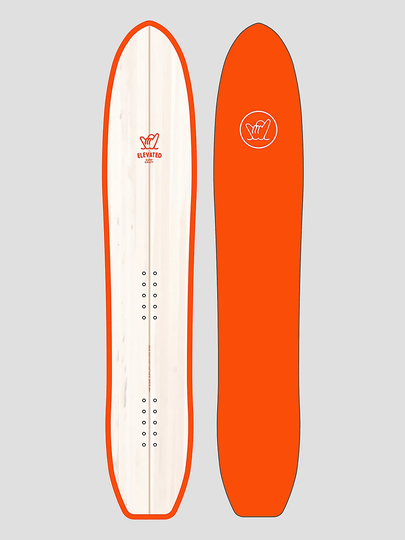 Elevated Surf Craft Log 5'10 / 178 2023 Snowboard valkoinen
