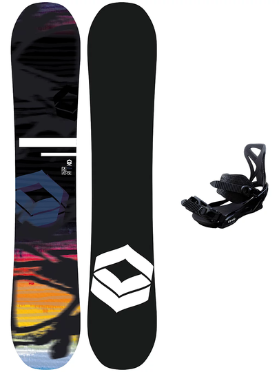 FTWO Reverse 152 + Sonic Pro ; Black 2023 Snowboard Set musta