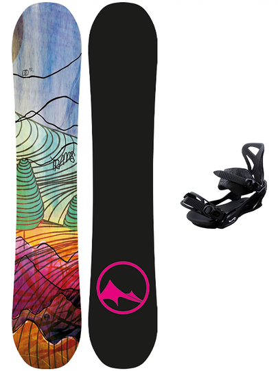 TRANS LTD 141 + Team Pro M Black 2023 Snowboard Set kuviotu
