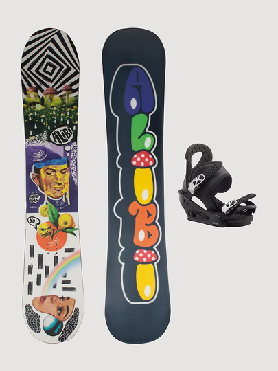 Alibi Snowboards Brain Rain 140 + Burton Citizen S 2023 Snowboard Set valkoinen