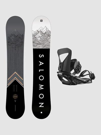 Salomon Sight X 153 + Pact M 2023 Snowboard Set musta